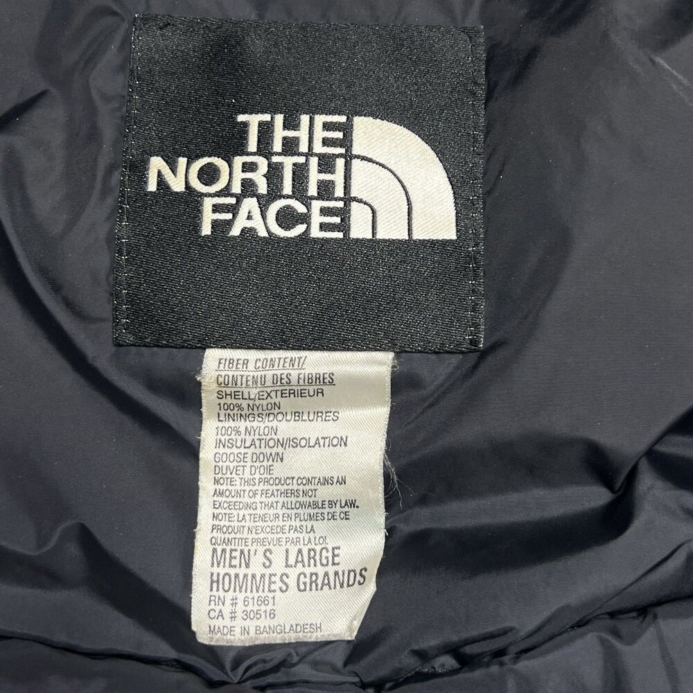 The North Face Nuptse Vest Blue and Black Men's Size L 700 Fill Power Goose Down - Picture 7 of 11